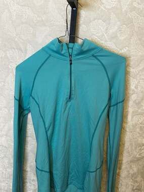 REI Co-op Women's Midweight Base Layer Quarter-Zip Top, Teal, Size S